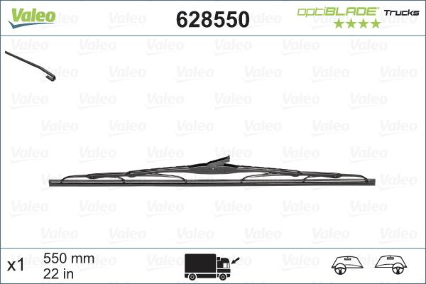 Valeo 628550 - Stikla tīrītāja slotiņa autodraugiem.lv