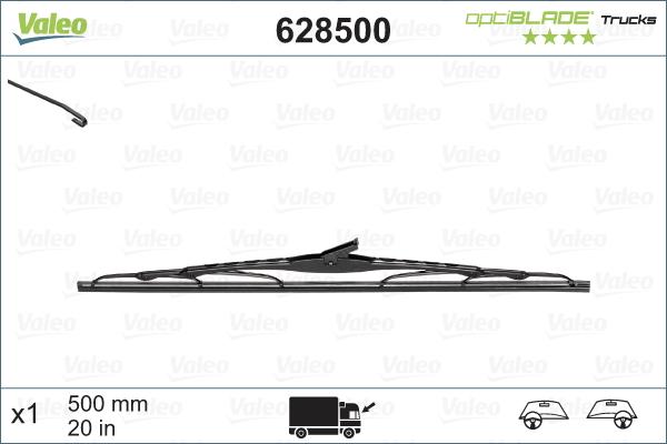 Valeo 628500 - Stikla tīrītāja slotiņa autodraugiem.lv
