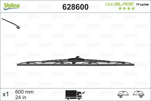 Valeo 628600 - Stikla tīrītāja slotiņa autodraugiem.lv