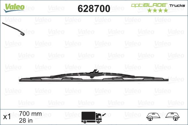 Valeo 628700 - Stikla tīrītāja slotiņa autodraugiem.lv