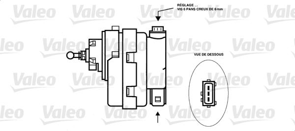 Valeo 085169 - Regulējošais elements, Lukturu augstuma regulēšana autodraugiem.lv