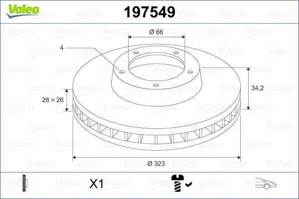 Valeo 197549 - Bremžu diski autodraugiem.lv