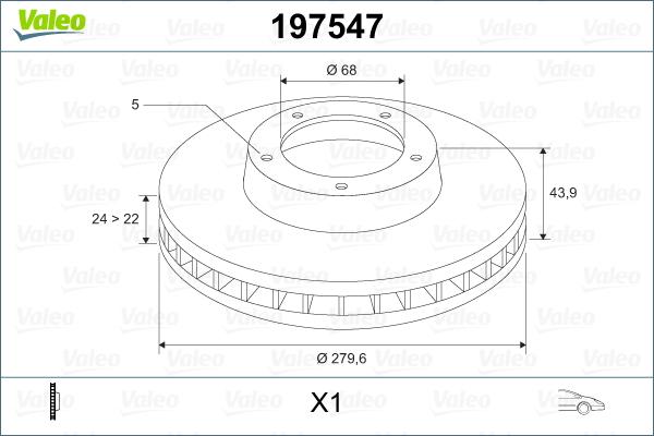 Valeo 197547 - Bremžu diski autodraugiem.lv