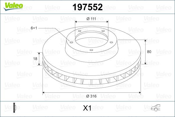Valeo 197552 - Bremžu diski autodraugiem.lv