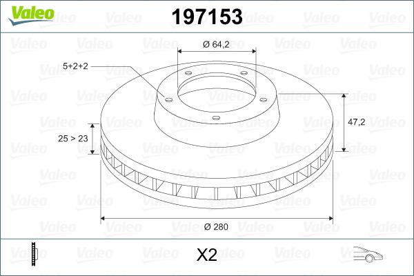 Valeo 197153 - Bremžu diski autodraugiem.lv