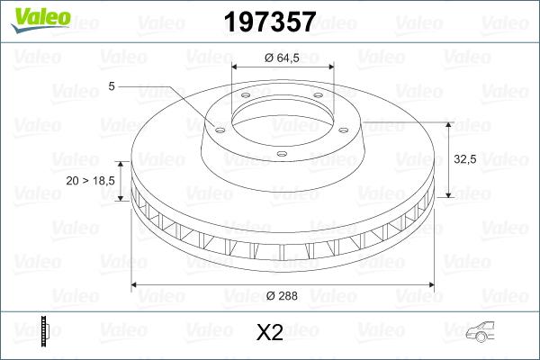 Valeo 197357 - Bremžu diski autodraugiem.lv