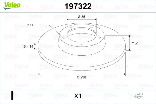 Valeo 197322 - Bremžu diski autodraugiem.lv