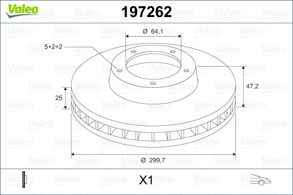 Valeo 197262 - Bremžu diski autodraugiem.lv