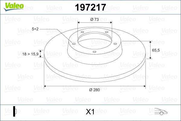 Valeo 197217 - Bremžu diski autodraugiem.lv