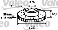 Valeo 186446 - Bremžu diski autodraugiem.lv