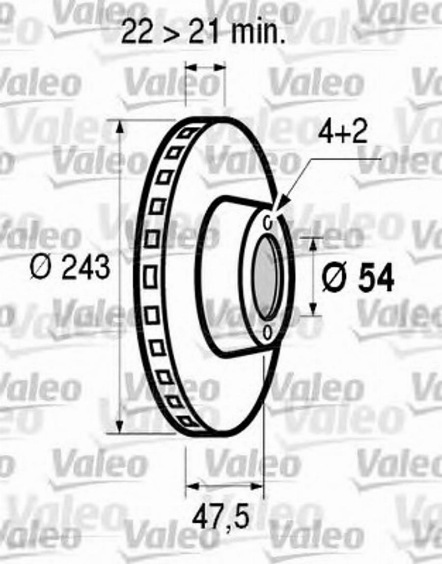 Valeo 186506 - Bremžu diski autodraugiem.lv