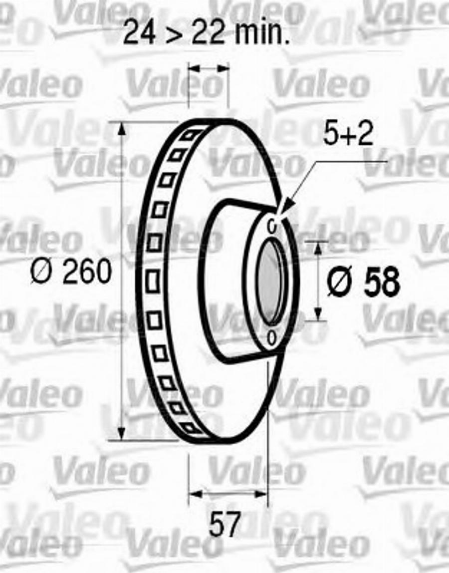 Valeo 186502 - Bremžu diski autodraugiem.lv