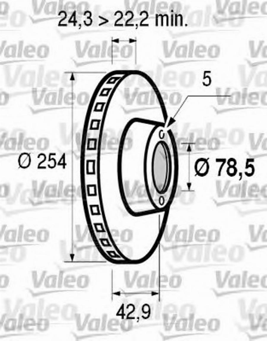 Valeo 186 536 - Bremžu diski autodraugiem.lv