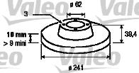 Valeo 186142 - Bremžu diski autodraugiem.lv