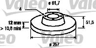 Valeo 186152 - Bremžu diski autodraugiem.lv
