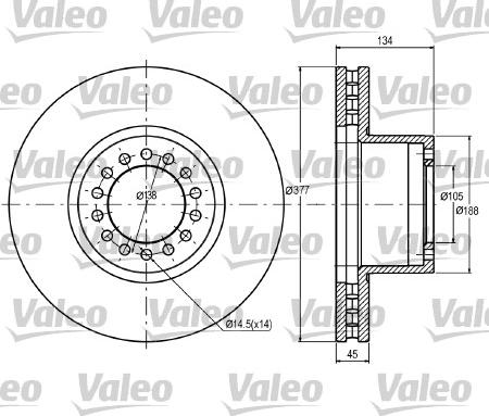 Valeo 187048 - Bremžu diski autodraugiem.lv