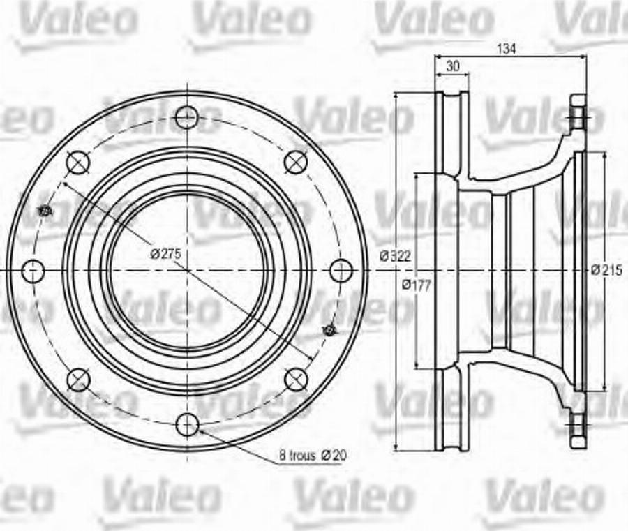 Valeo 187 004 - Bremžu diski autodraugiem.lv