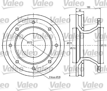 Valeo 187008 - Bremžu diski autodraugiem.lv