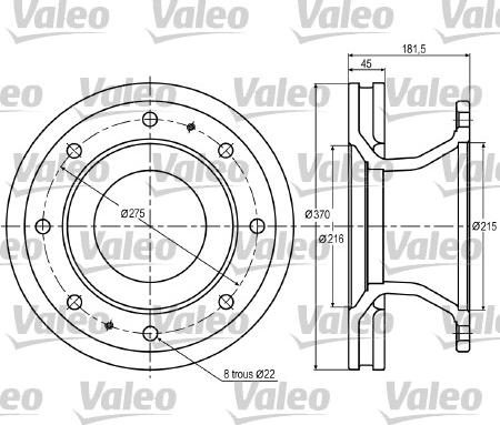 Valeo 187007 - Bremžu diski autodraugiem.lv