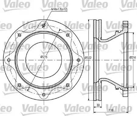 Valeo 187085 - Bremžu diski autodraugiem.lv