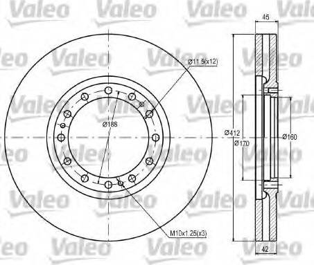 Valeo 187031 - Bremžu diski autodraugiem.lv