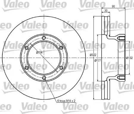 Valeo 187026 - Bremžu diski autodraugiem.lv