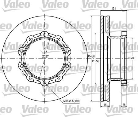 Valeo 187070 - Bremžu diski autodraugiem.lv