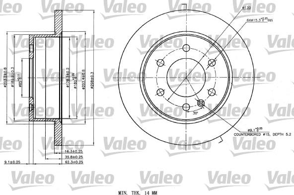 Valeo 187142 - Bremžu diski autodraugiem.lv