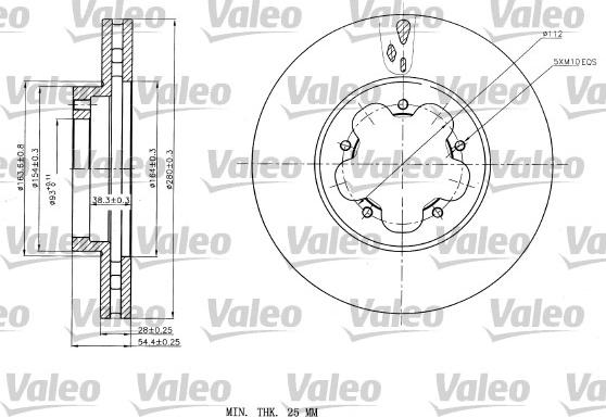 Valeo 187150 - Bremžu diski autodraugiem.lv