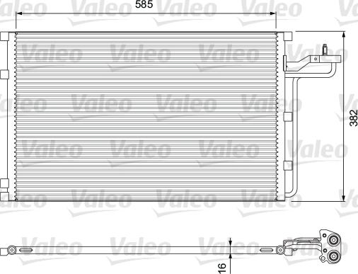 Valeo 814416 - Kondensators, Gaisa kond. sistēma autodraugiem.lv