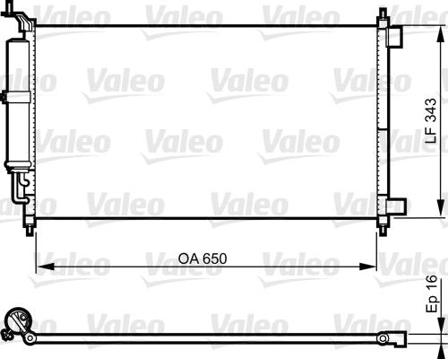 Valeo 814221 - Kondensators, Gaisa kond. sistēma autodraugiem.lv