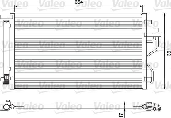 Valeo 815215 - Kondensators, Gaisa kond. sistēma autodraugiem.lv