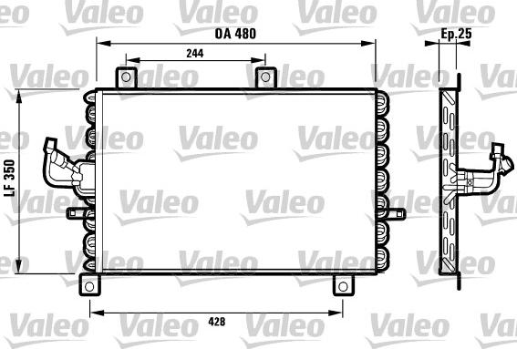 Valeo 816965 - Kondensators, Gaisa kond. sistēma autodraugiem.lv