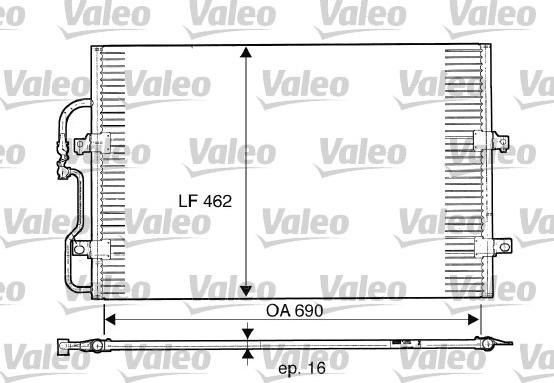 Valeo 816852 - Kondensators, Gaisa kond. sistēma autodraugiem.lv