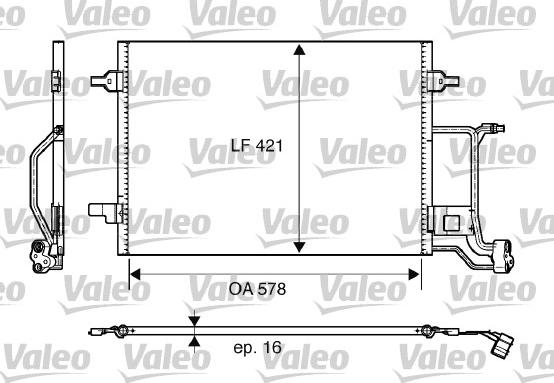 Valeo 817997 - Kondensators, Gaisa kond. sistēma autodraugiem.lv