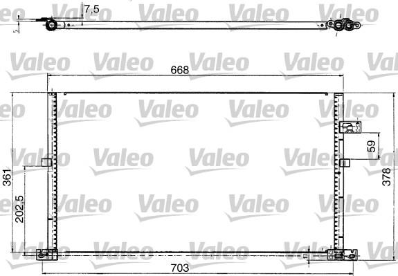 Valeo 817657 - Kondensators, Gaisa kond. sistēma autodraugiem.lv