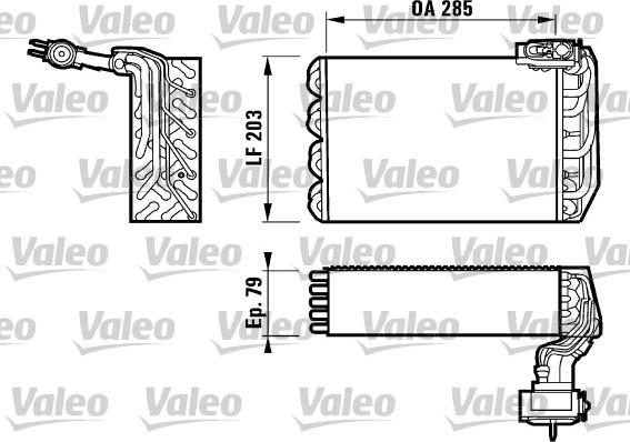 Valeo 817095 - Iztvaikotājs, Gaisa kondicionēšanas sistēma autodraugiem.lv