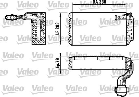 Valeo 817090 - Iztvaikotājs, Gaisa kondicionēšanas sistēma autodraugiem.lv