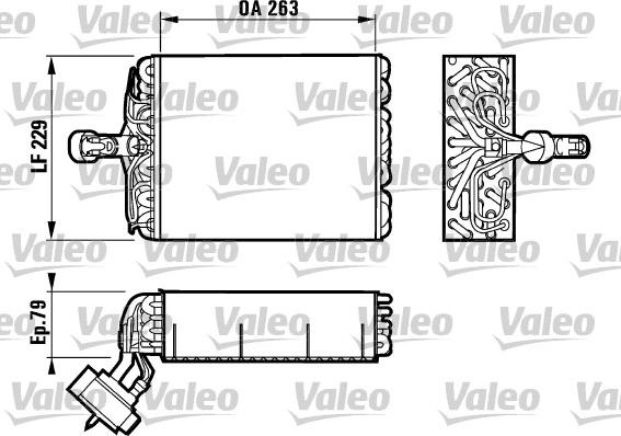 Valeo 817080 - Iztvaikotājs, Gaisa kondicionēšanas sistēma autodraugiem.lv