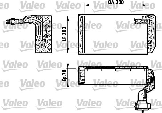 Valeo 817079 - Iztvaikotājs, Gaisa kondicionēšanas sistēma autodraugiem.lv