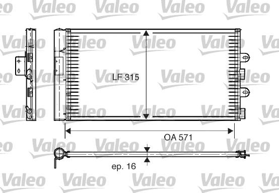 Valeo 817703 - Kondensators, Gaisa kond. sistēma autodraugiem.lv