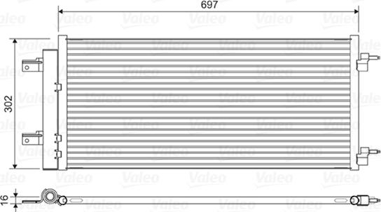 Valeo 822626 - Kondensators, Gaisa kond. sistēma autodraugiem.lv