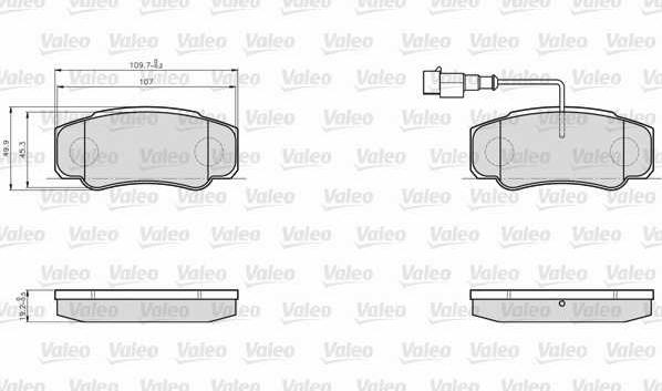 Valeo 873921 - Bremžu uzliku kompl., Disku bremzes autodraugiem.lv