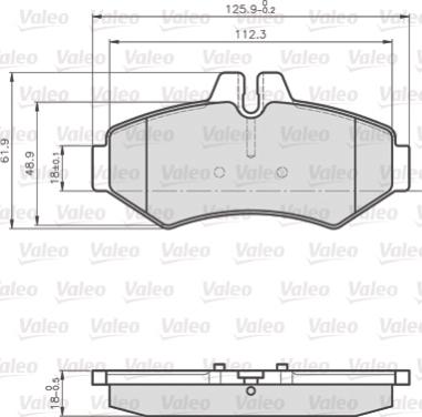 Valeo 872021 - Bremžu uzliku kompl., Disku bremzes autodraugiem.lv