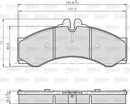 Valeo 872076 - Bremžu uzliku kompl., Disku bremzes autodraugiem.lv