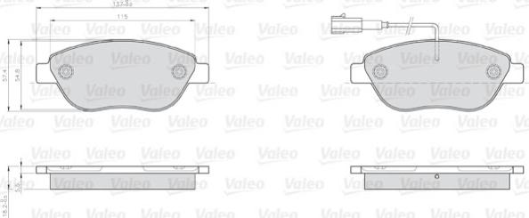 Valeo 872708 - Bremžu uzliku kompl., Disku bremzes autodraugiem.lv