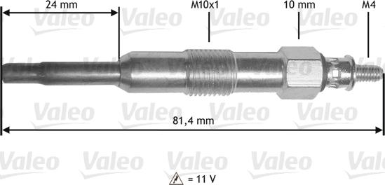 Valeo 345 189 - Kvēlsvece autodraugiem.lv