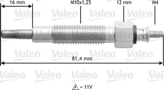 Valeo 345 186 - Kvēlsvece autodraugiem.lv