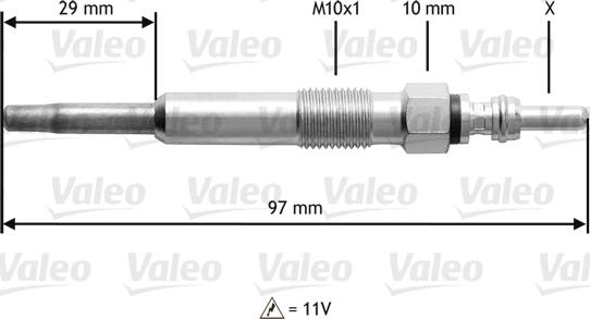 Valeo 345136 - Kvēlsvece autodraugiem.lv