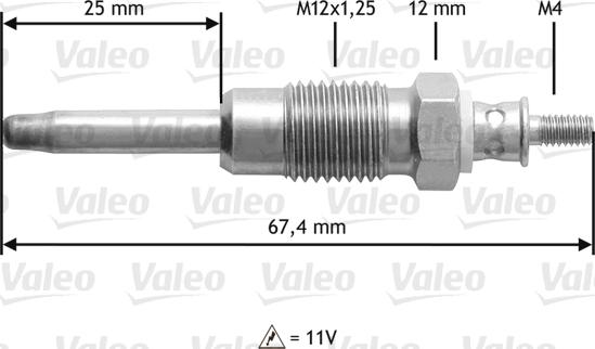 Valeo 345124 - Kvēlsvece autodraugiem.lv